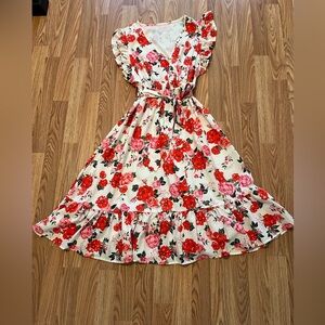 SHEIN Floral Print Women's Dress. Size large. EUC.